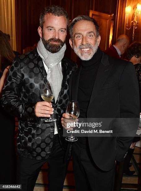 Ben de Lisi and guest attend a fundraising event for The Eve Appeal at Claridge's Hotel on November 3, 2014 in London, England.