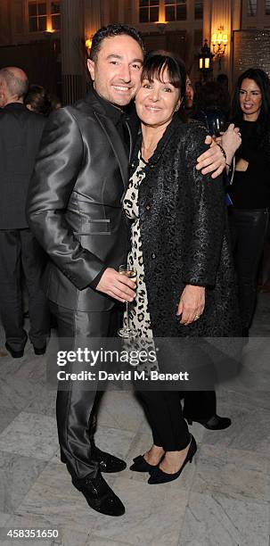 Vincent Simone and Arlene Phillips attends an after party following the press night performance of "Dance 'Til Dawn" at The The Waldorf Hilton Hotel...