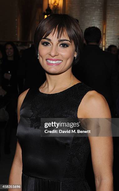 Flavia Cacace attends an after party following the press night performance of "Dance 'Til Dawn" at The The Waldorf Hilton Hotel on November 3, 2014...