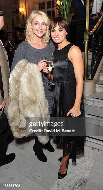 Ali Bastian and Flavia Cacace attends an after party following the press night performance of "Dance 'Til Dawn" at The The Waldorf Hilton Hotel on...