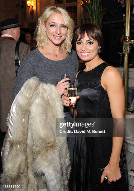 Ali Bastian and Flavia Cacace attends an after party following the press night performance of "Dance 'Til Dawn" at The The Waldorf Hilton Hotel on...