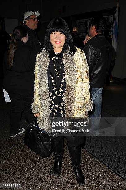 Designer Anna Sui attends 92nd Street Y Presents: A Conversation With Jimmy Page And Jeff Koons at 92nd Street Y on November 3, 2014 in New York City.