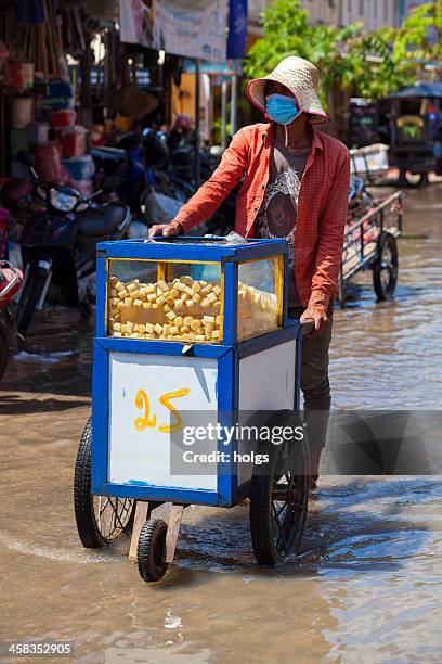 inundado street box, siem reap, camboja - traditionally cambodian - fotografias e filmes do acervo