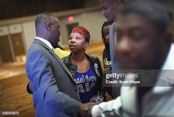 Lesley McSpadden , the mother of Michael Brown attends a get out the vote rally at Greatest St. Mark's Family Church on November 3, 2014 in St Louis,...