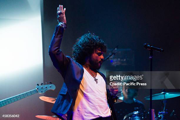 Italian singer, Francesco Renga performs live in a sold-out date " Tempo Reale Tour" concert at Colieum Theatre.