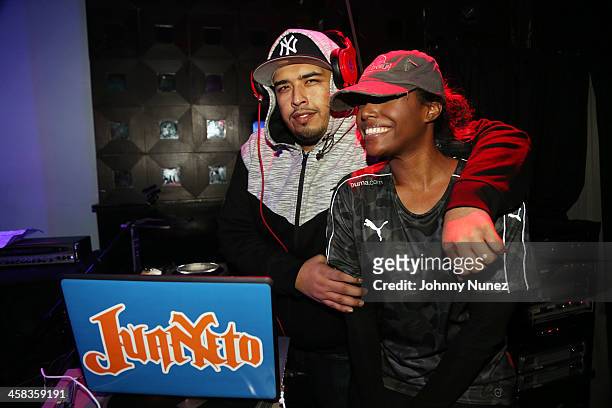 Juanyto and Scottie Beam attend Hot 97 Who's Next? at S.O.B.'s on January 28 in New York City.