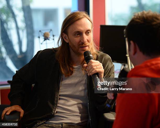 David Guetta visits radio Station 97.3 The Hits on November 3, 2014 in Miami, Florida.