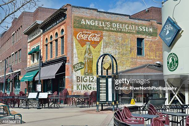 fort collins, colorado - brewer street stock pictures, royalty-free photos & images