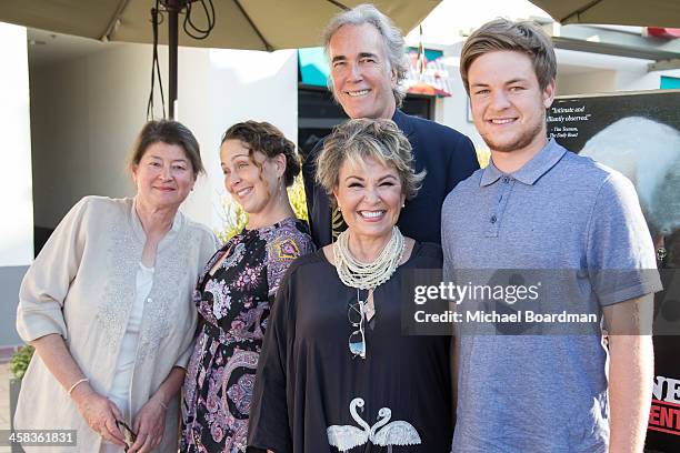 Actress Roseanne Barr and family attends the photo call for Roseanne Barr's "Roseanne For President!" at Sundance Sunset Cinema on July 01, 2016 in...