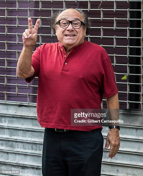 Actor, comedian, producer and director, Danny DeVito is seen filming scenes of season 12 of 'It's Always Sunny In Philadelphia' sitcom on July 1,...