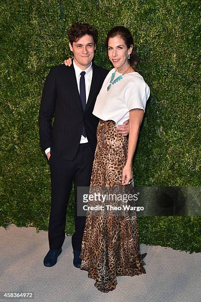 Director Phil Lord and jewelry designer Irene Neuwirth attend the 11th annual CFDA/Vogue Fashion Fund Awards at Spring Studios on November 3, 2014 in...