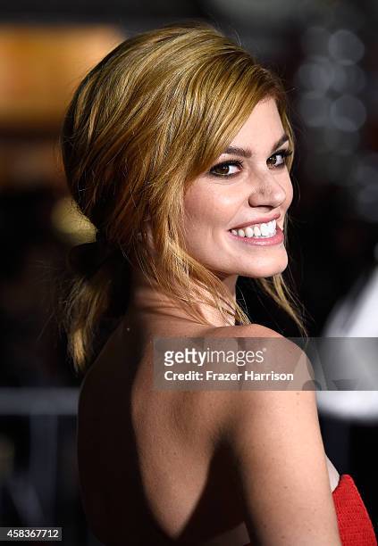 Actress Rachel Melvin arrives at the premiere of Universal Pictures and Red Granite Pictures' "Dumb And Dumber To" on November 3, 2014 in Westwood,...