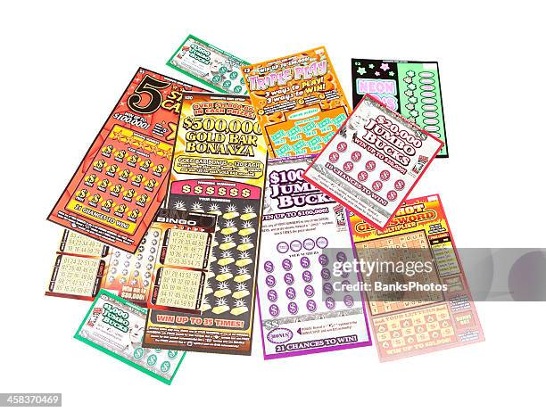 lottery scratch off game tickets - lottery ticket stock pictures, royalty-free photos & images