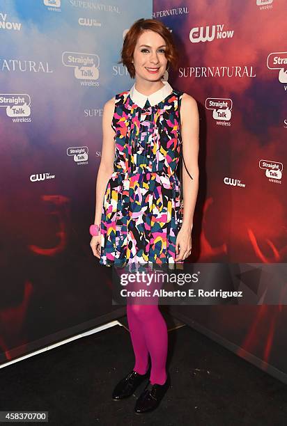 Actress Felicia Day attends the CW's Fan Party to Celebrate the 200th episode of "Supernatural" on November 3, 2014 in Los Angeles, California.