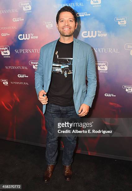 Actor Misha Collins attends the CW's Fan Party to Celebrate the 200th episode of "Supernatural" on November 3, 2014 in Los Angeles, California.