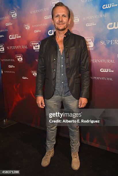 Actor Sebastian Roche attends the CW's Fan Party to Celebrate the 200th episode of "Supernatural" on November 3, 2014 in Los Angeles, California.