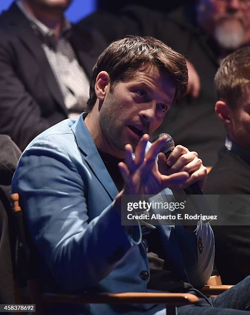 Actor Misha Collins attends the CW's Fan Party to Celebrate the 200th episode of "Supernatural" on November 3, 2014 in Los Angeles, California.