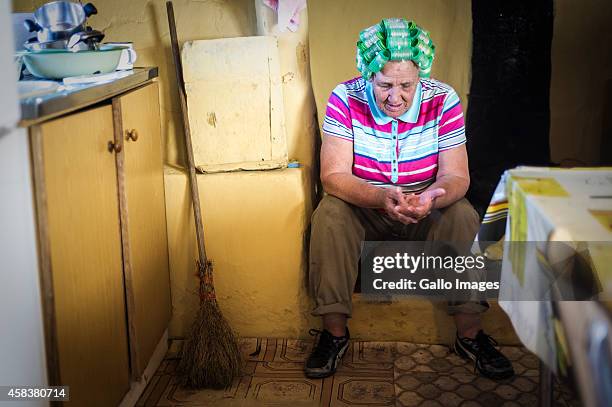 Ounooi Ockhuis bakes in her kitchen on September 17, 2014 in Clanwilliam. Heuningvlei is a small village situated in the heart of the Cederberg...