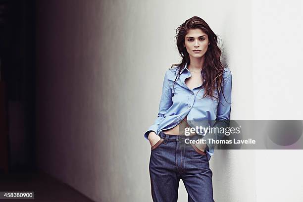 Model Elisa Sednaoui is photographed for Marie Claire Russia on September 19, 2014 in Milan, Italy.