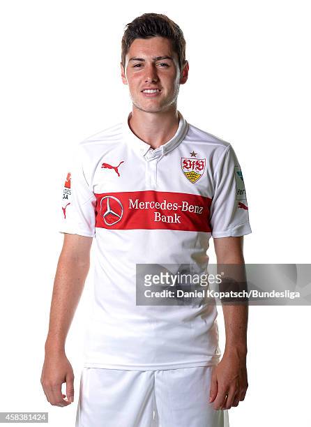 Marco Rojas poses during the VfB Stuttgart Media Day on July 24, 2014 in Stuttgart, Germany.