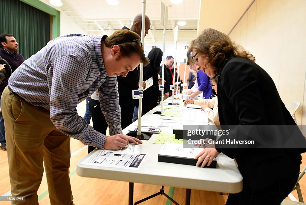 Congressional Candidate Clay Aiken Casts His Vote In The Midterm Elections