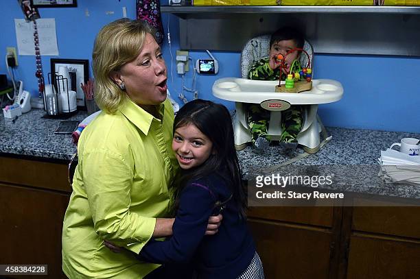 Sen. Mary Landrieu meets with supporters at Betsy's Pancake house on November 4, 2014 in New Orleans, Louisiana. Landrieu is in a tight race against...