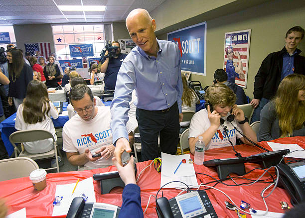 FL: Texas Gov. Rick Perry Campaigns With Florida Governor Rick Scott On Election Day