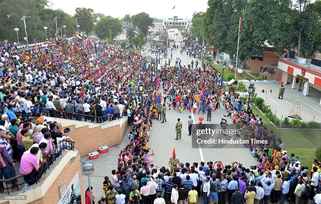 Beating The Retreat Ceremony At Attari-Wagah Border