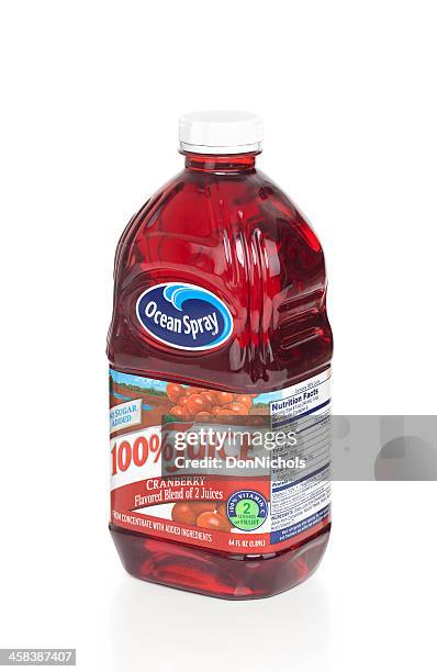 ocean spray cranberry juice isolated - cranberry juice stock pictures, royalty-free photos & images