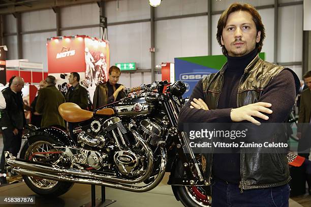 Matchless Managing Director Michele Malenotti attends the Matchless Official Presentation of the model X Reloaded on November 4, 2014 in Milan, Italy.
