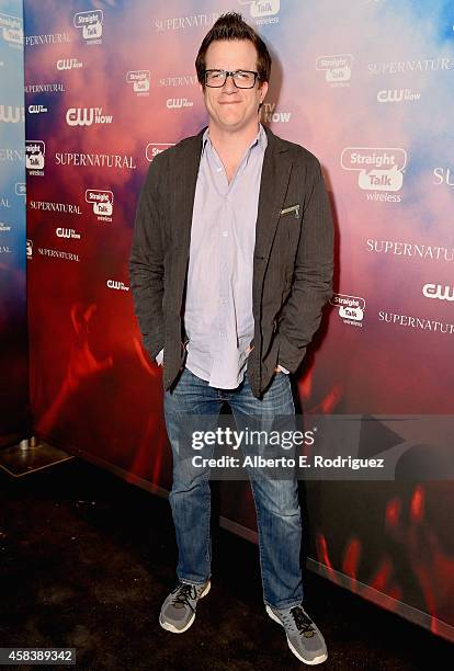 Executive producer Jeeremy Carver attends the CW's Fan Party to Celebrate the 200th episode of "Supernatural" on November 3, 2014 in Los Angeles,...