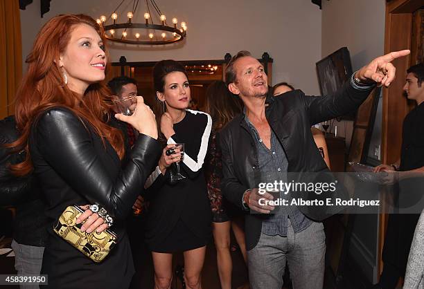 Actors Aliana Huffman, Danneel Harris and Sebastian Roche attend the CW's Fan Party to Celebrate the 200th episode of "Supernatural" on November 3,...