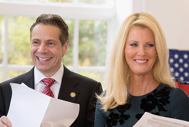 NY: New York State Governor Andrew Cuomo And Girlfriend Sandra Lee Vote During The 2014 General Election