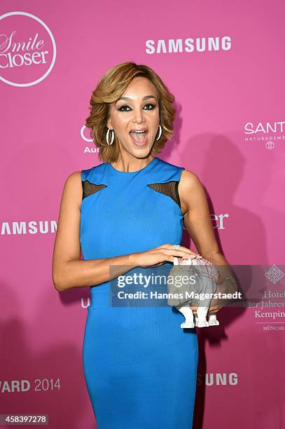 Verona Pooth attends the 'CLOSER Magazine Hosts SMILE Award 2014' at Hotel Vier Jahreszeiten on November 4, 2014 in Munich, Germany.