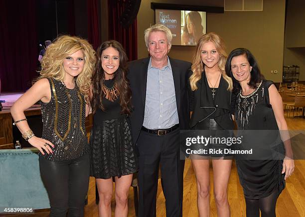 Natalie Stovall, Kelleigh Bannen, Brian Thomas, Kelsea Ballerini and Leslie Fram attend the CMT Next Women Of Country at City Winery Nashville on...