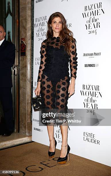 Elisa Sednaoui attends the Harpers Bazaar Women of the Year awards at Claridge's Hotel on November 4, 2014 in London, England.