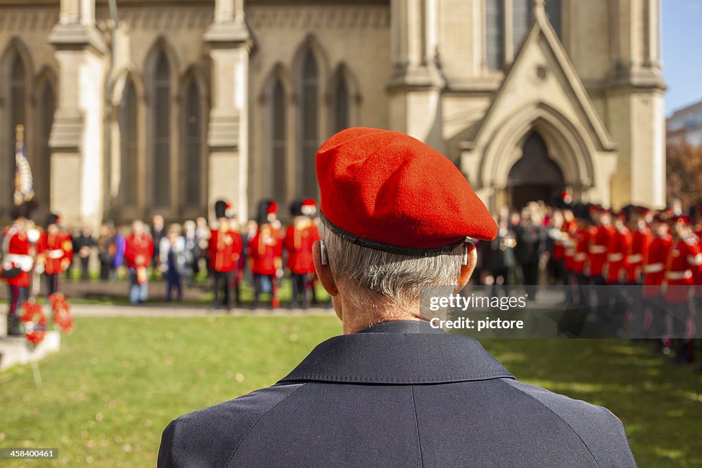 Veteran during the Remembrance Day,2013