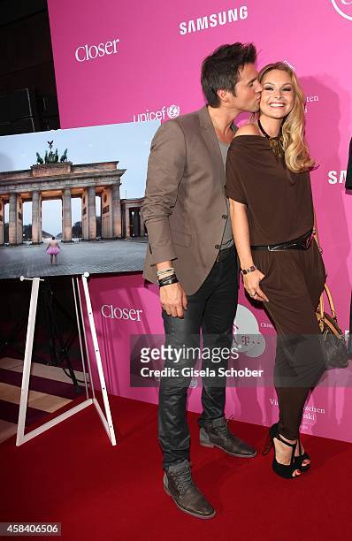 Thore Schoelermann and his girlfriend Jana Julie Kilka attend the CLOSER Magazin Hosts SMILE Award 2014 at Hotel Vier Jahreszeiten on November 4,...
