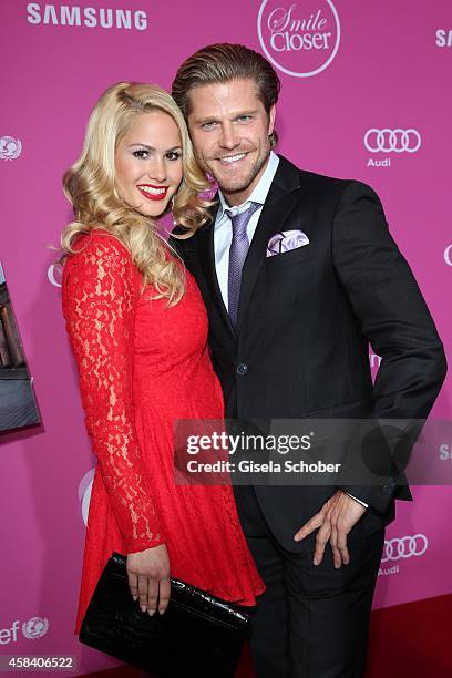 Angelina Heger, Paul Janke attend the CLOSER Magazin Hosts SMILE Award 2014 at Hotel Vier Jahreszeiten on November 4, 2014 in Munich, Germany.