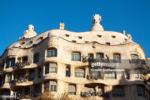 casa milà - la pedrera stockfoto's en -beelden