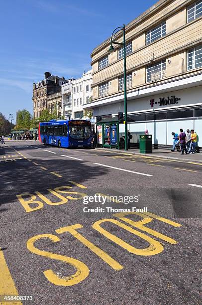 Local Bus Sign Uk Bus Stop Sign Uk Photos and Premium High Res Pictures - Getty Images