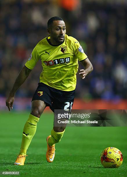 Ikechi Anya of Watford during the Sky Bet Championship match between Birmingham City and Watford at St Andrews on November 4, 2014 in Birmingham,...