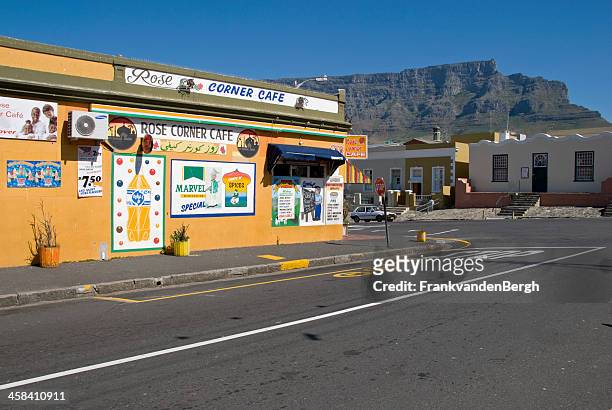 rose corner cafe - cape town bo kaap stock pictures, royalty-free photos & images