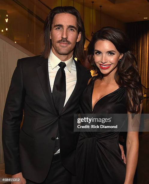 Singer Jake Owen and Lacey Buchanan attend the BMI 2014 Country Awards at BMI on November 4, 2014 in Nashville, Tennessee.