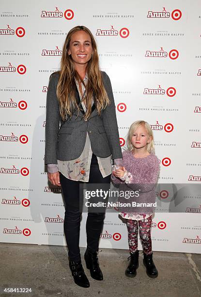Jeanann Williams and Ruby Williams attend Annie For Target launch event at Stage 37 on November 4, 2014 in New York City.