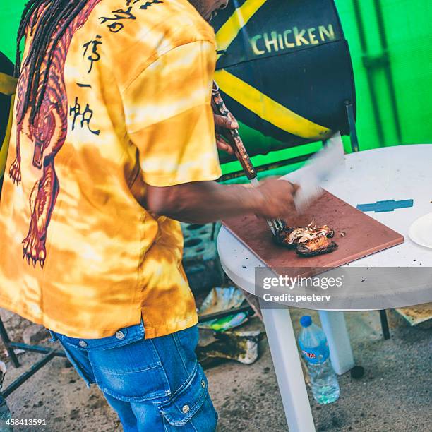 jamaican jerk chicken. - jerk chicken stock pictures, royalty-free photos & images