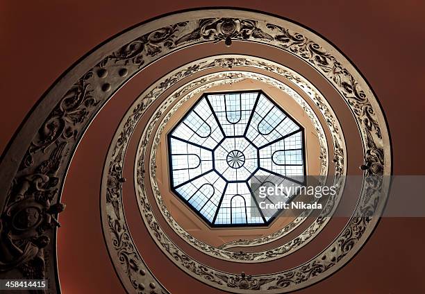 stairway in vatican museum - vatican museum stock pictures, royalty-free photos & images