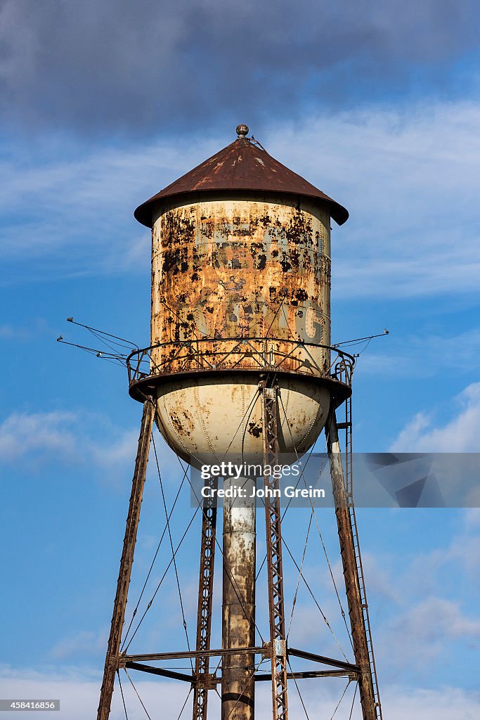 Old rusted water tower...