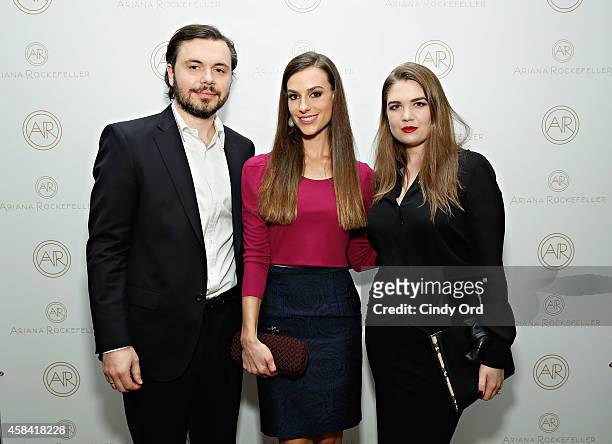 Artist Igor Bogojevic and fashion designer Ariana Rockefeller attend the opening reception to celebrate Ariana Rockefeller Fall/Winter 2014...