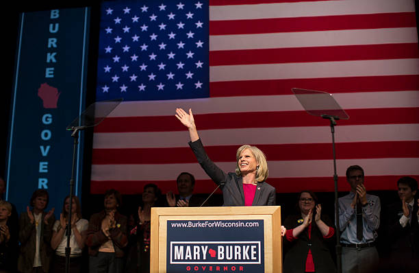 WI: Wisconsin Gubernatorial Candidate Mary Burke Gathers With Supporters On Election Night